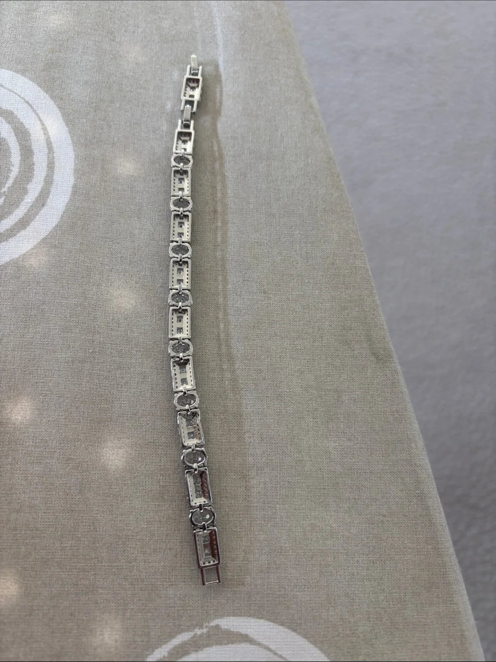 Silver Finish Crystal style Tennis Bracelet